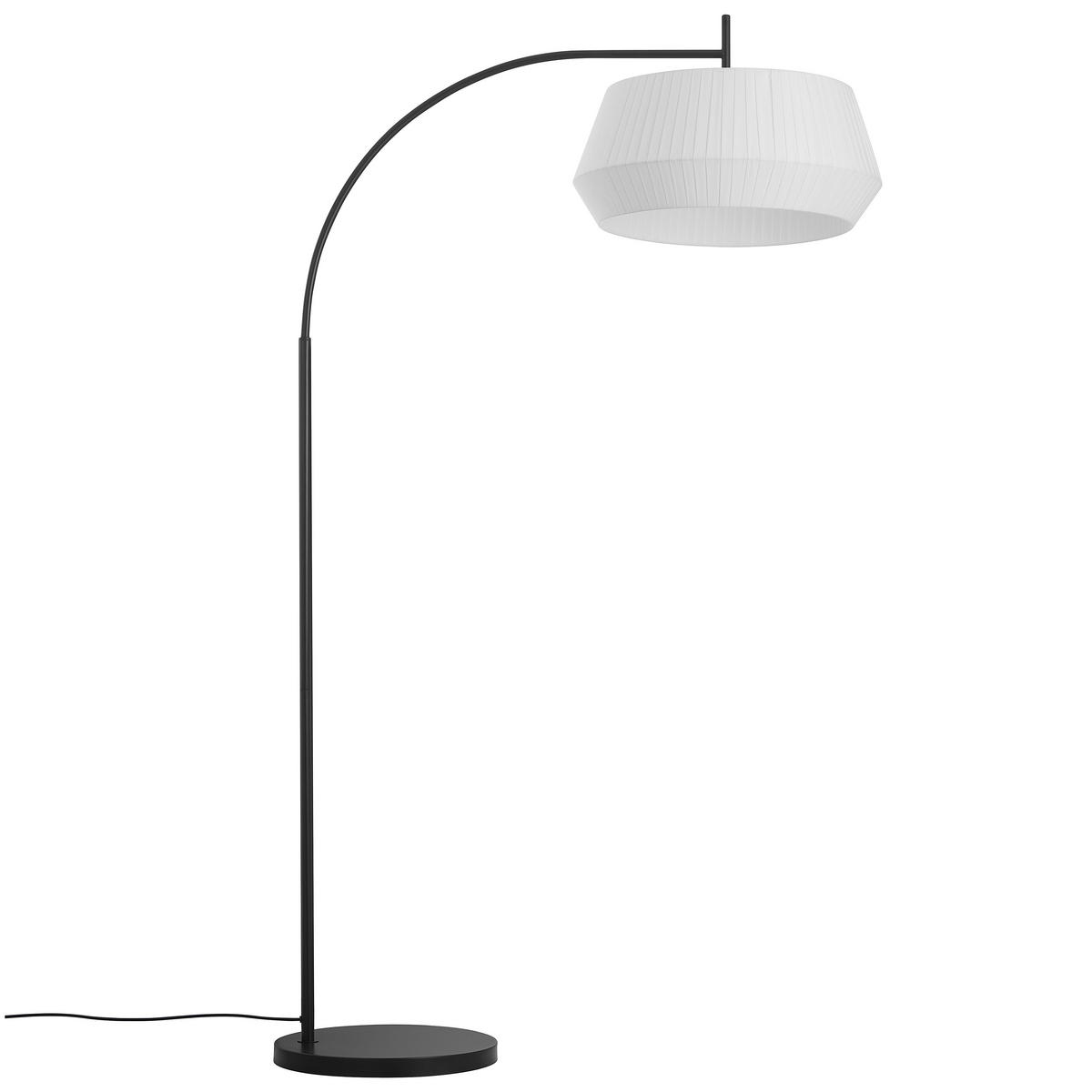 BOGENLEUCHTE 53/180 cm    - Schwarz/Weiß, Basics, Textil/Metall (53/180cm) - Nordlux