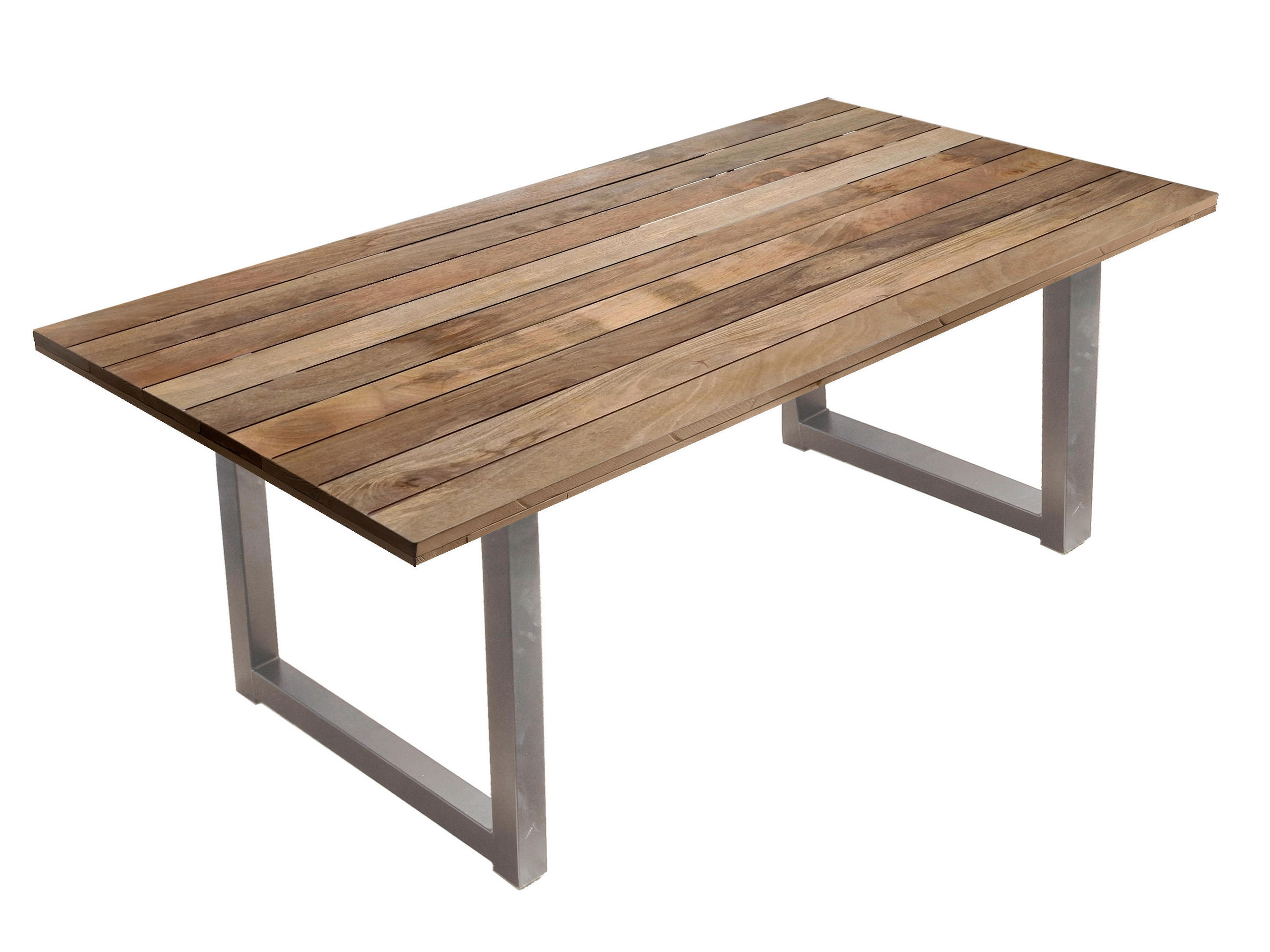 MATBORD i trä, metall 160/90/77 cm   - silver/naturfärgad, Design, metall/trä (160/90/77cm) - Livetastic