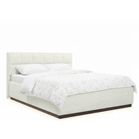 POLSTERBETT 180/200 cm,  in Beige, gepolstertes Kopfteil, Beleuchtung, Lattenrost, Bettkasten,  - Birkefarben/Beige, Design, Holz/Holzwerkstoff (180/200cm) - Chameo