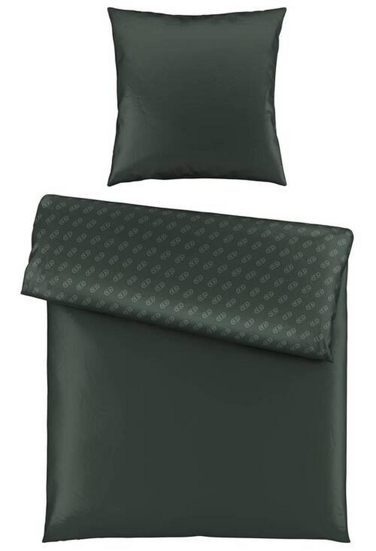 BETTWÄSCHESET Satin 160/210 cm  50 cm/70 cm  - Grün, Basics, Textil (160/210cm) - Dieter Knoll