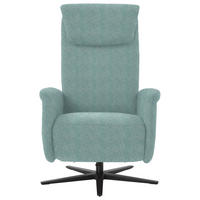 RELAXSESSEL in Textil Salbeigrün  - Salbeigrün/Schwarz, Design, Textil/Metall (77/115/89cm) - Pure Home Comfort
