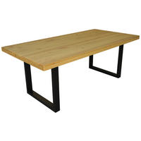ESSTISCH 160/90/76 cm Echtholz  Holz, Metall Eichefarben  - Eichefarben, MODERN, Holz/Metall (160/90/76cm) - Livetastic