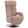 RELAXSESSEL in Leder Cappuccino - Cappuccino, KONVENTIONELL, Leder/Metall (70/114/80cm) - Cantus