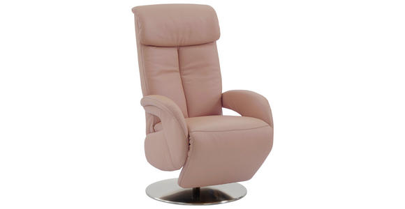 RELAXSESSEL in Leder Cappuccino - Cappuccino, KONVENTIONELL, Leder/Metall (70/114/80cm) - Cantus