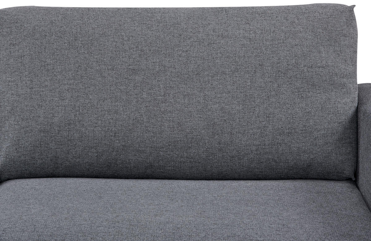 3-SITZER-SOFA Webstoff Dunkelgrau  - Dunkelgrau/Schwarz, MODERN, Kunststoff/Textil (232/87/88cm) - Livetastic