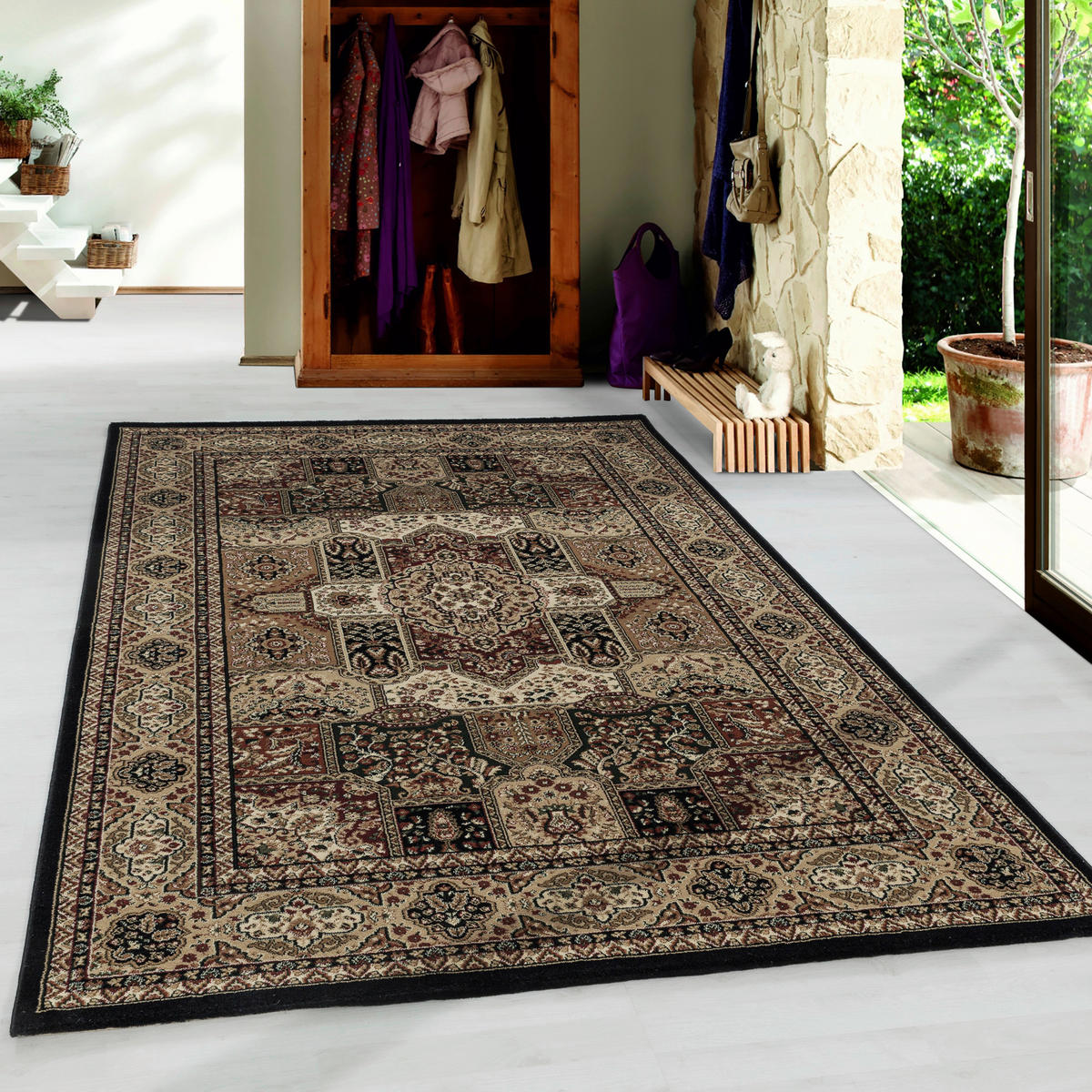WEBTEPPICH 200/290 cm Kashmir 2603 Schwarz Schwarz  - Schwarz, LIFESTYLE, Textil (200/290cm)