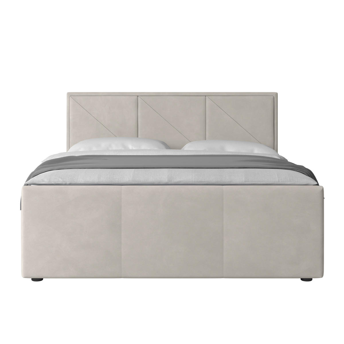BOXSPRINGBETT 180/200 cm  in Creme  - Hellgrau/Creme, MODERN, Holzwerkstoff/Kunststoff (180/200cm) - MID.YOU