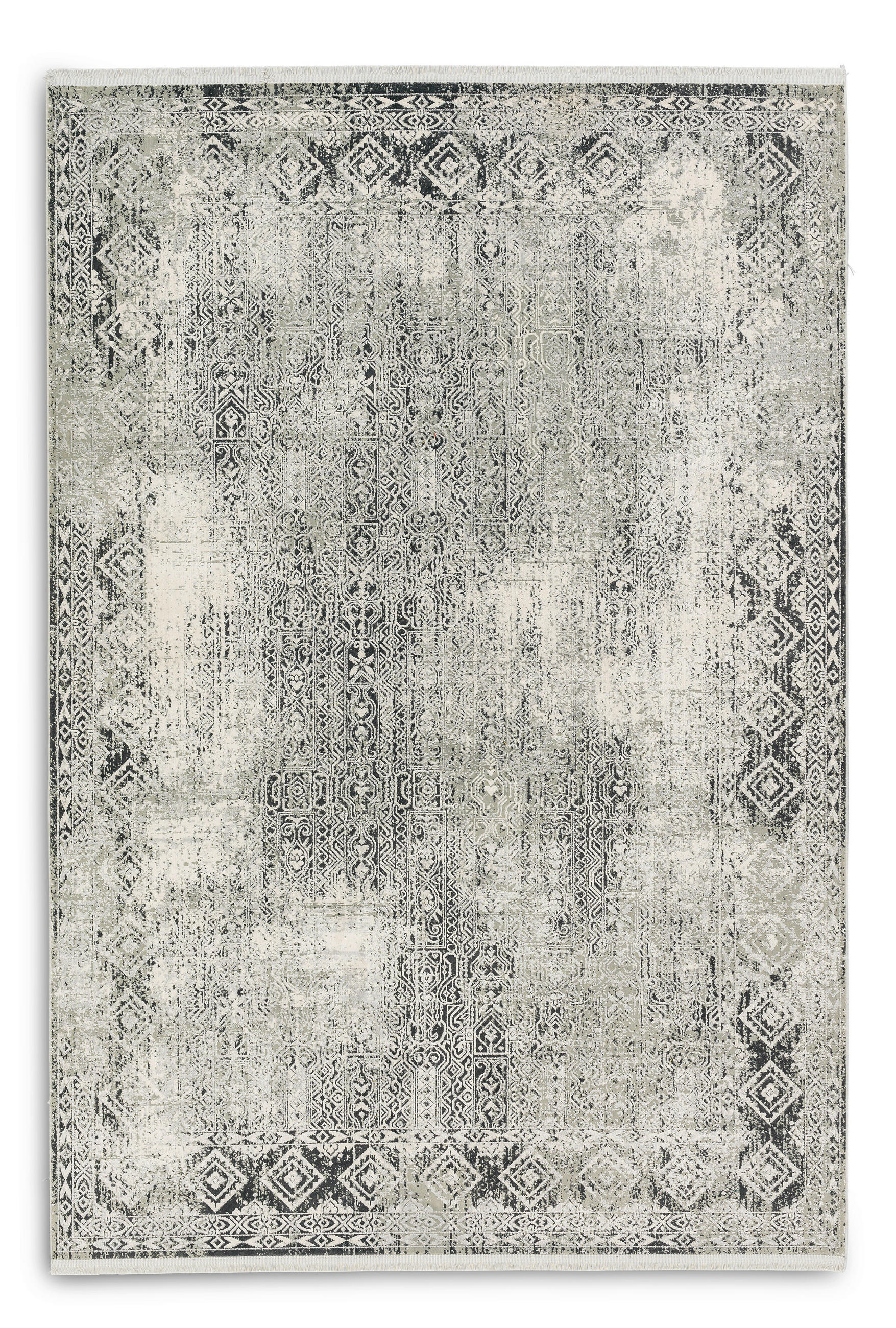 TKANÝ KOBEREC, 160/230 cm krémová, sivá, svetlosivá, tmavosivá - sivá/krémová, Konventionell, textil (160/230cm)
