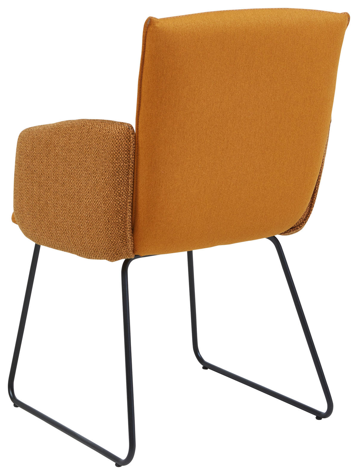 ARMLEHNSTUHL  in Stahl Webstoff  - Schwarz/Orange, Design, Textil/Metall (60/95/61cm) - Linea Natura