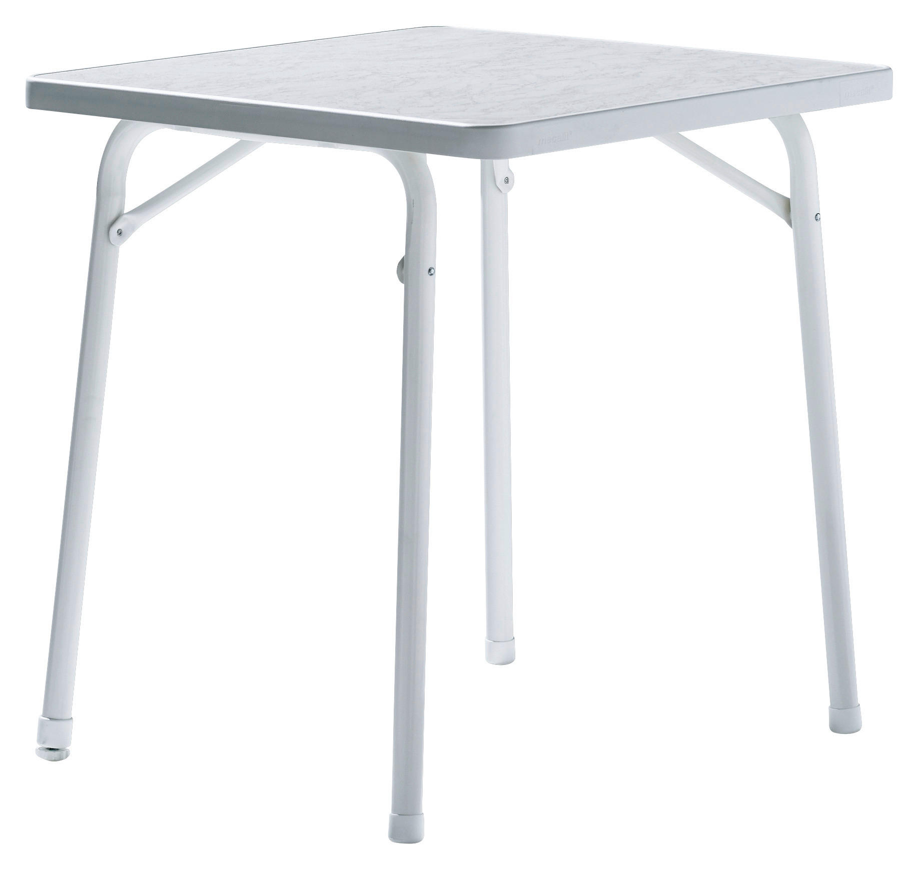 GARTENKLAPPTISCH 70/70/72 cm Metall quadratisch  - Weiß, Basics, Kunststoff/Metall (70/70/72cm) - Sieger