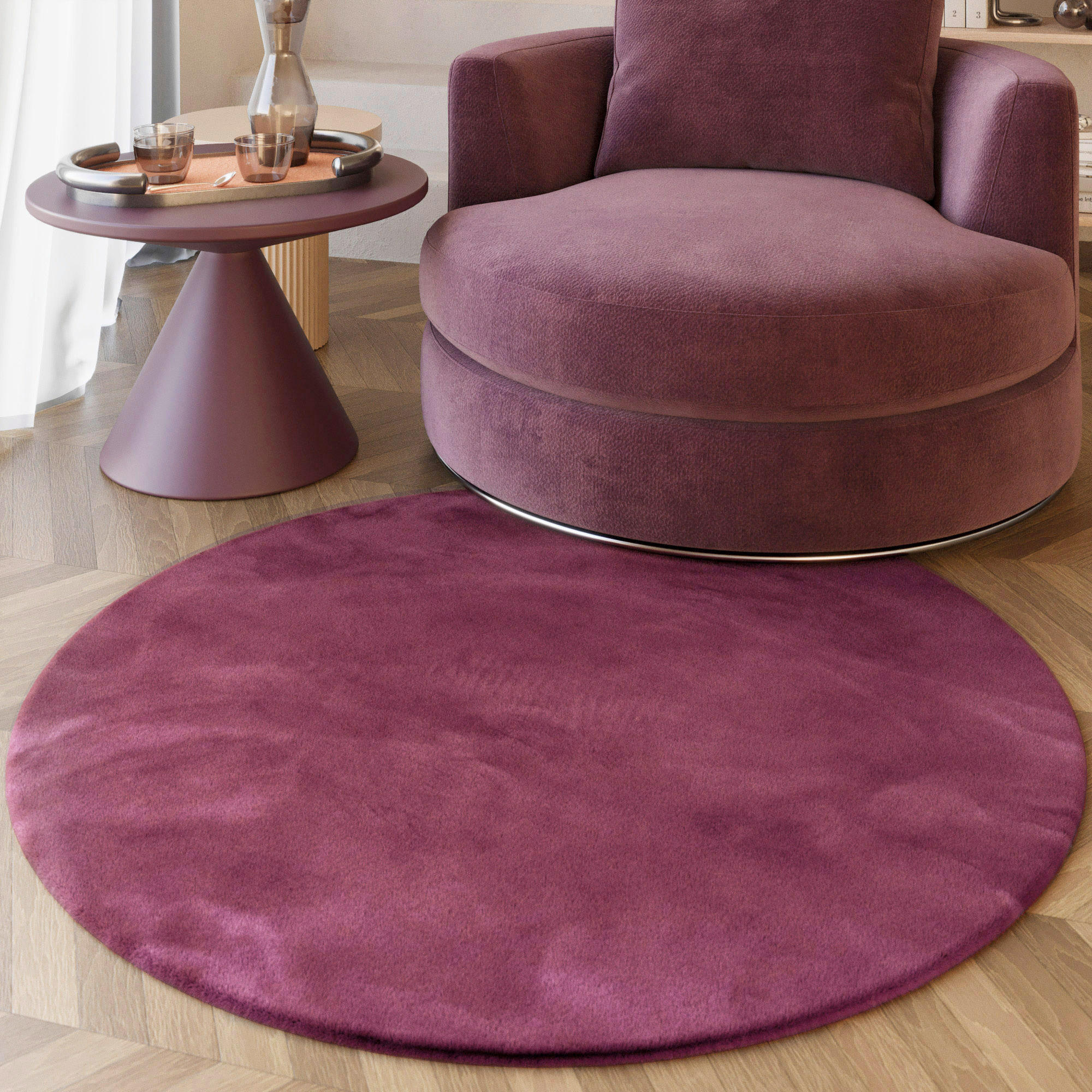 HOCHFLORTEPPICH 200 cm ESP-4377-30 Violett  - Violett, KONVENTIONELL, Textil (200cm) - Esprit