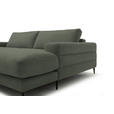 ECKSOFA  in Flachgewebe Grün  253/177 cm  - Schwarz/Grün, Design, Textil/Metall (253/177cm) - Dieter Knoll