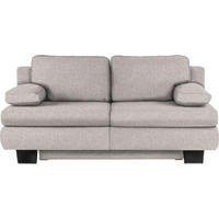 SCHLAFSOFA Webstoff Hellgrau Fussart wählbar, Stoffauswahl, Schlafen auf Sitzhöhe, Rücken echt  - Wengefarben/Hellgrau, Konventionell, Holz/Textil (203/94/100cm) - Novel