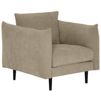 EINSITZER in Beige  - Beige/Schwarz, Konventionell, Holz/Textil (102/86/102cm) - MID.YOU