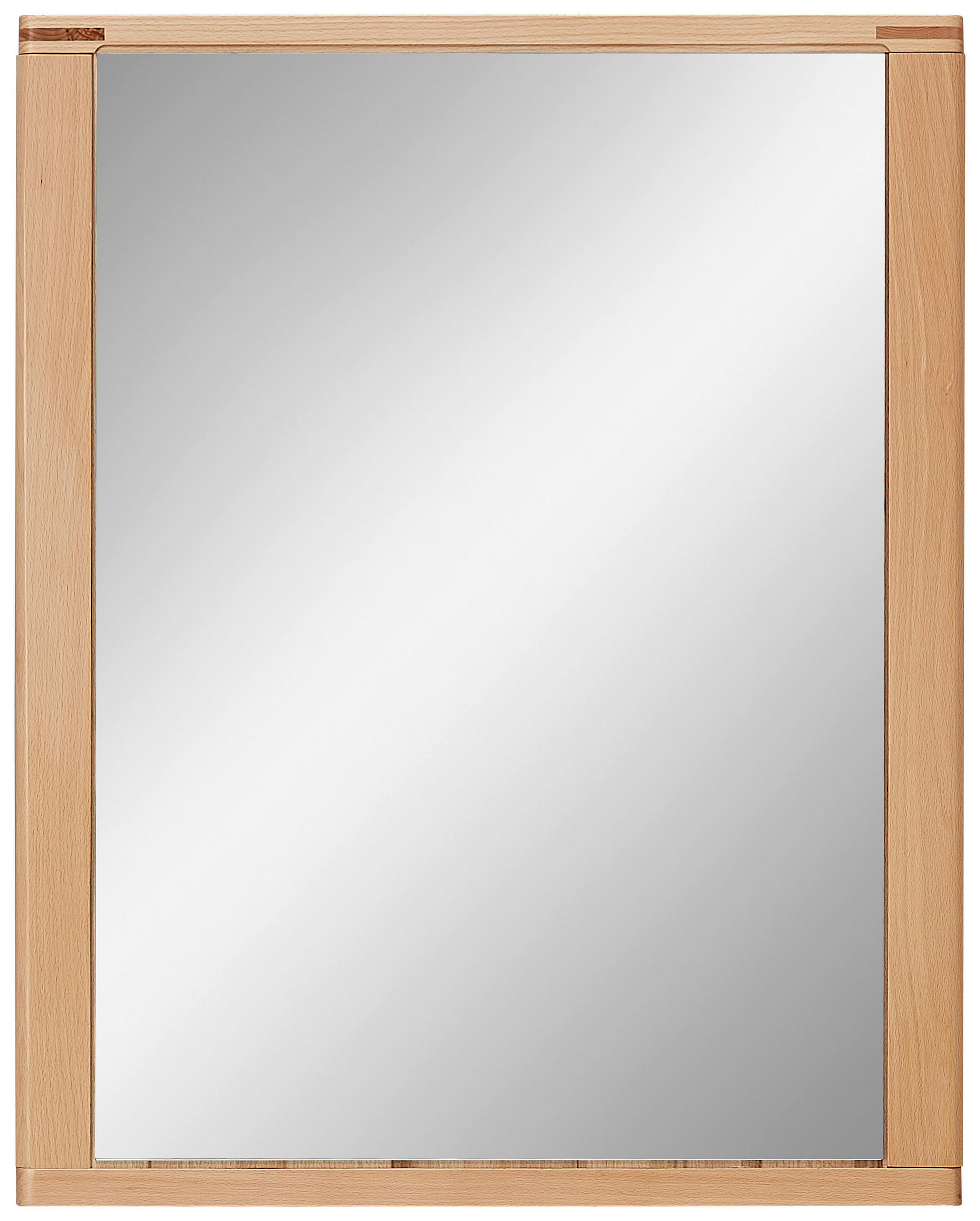 WANDSPIEGEL 74/93/4 cm    in rechteckig  - Buchefarben, Natur, Glas/Holzwerkstoff (74/93/4cm) - Linea Natura