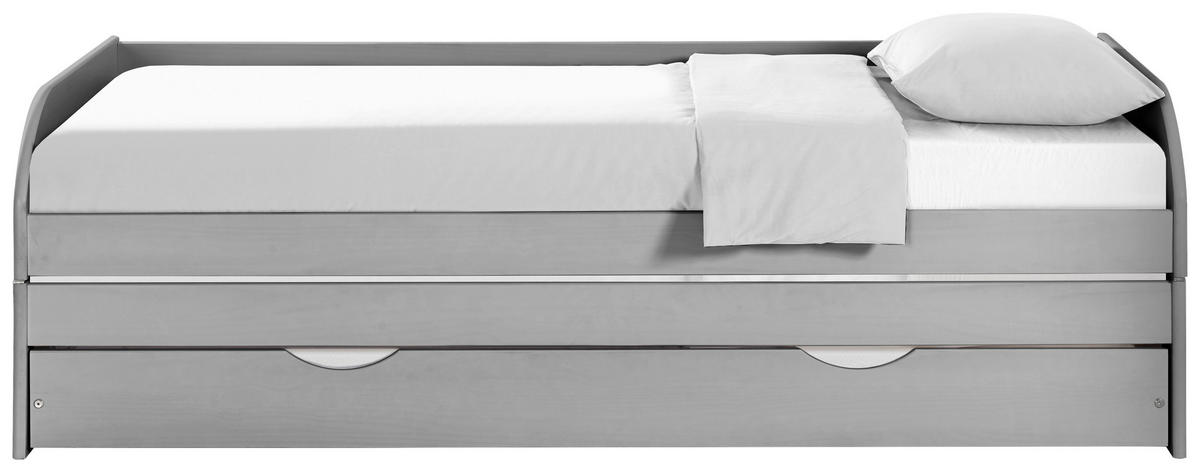 AUSZIEHBETT 90/200 cm  in Grau  - Naturfarben/Grau, Basics, Holz/Kunststoff (90/200cm) - MID.YOU