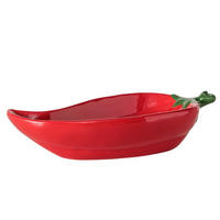 SCHALE   - Rot, Trend, Keramik (22.5/10.4/5.2cm)