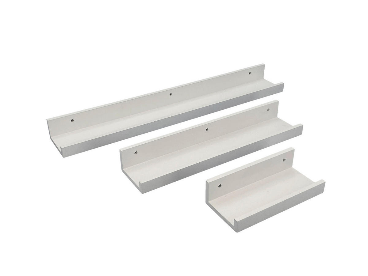 DEKOWANDREGAL Weiß  - Weiß, Basics, Holzwerkstoff - Monee
