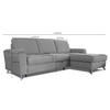 ECKSOFA in Flachgewebe Hellgrau  244/167 cm  - Silberfarben/Hellgrau, Design, Textil/Metall (244/167cm) - Cantus