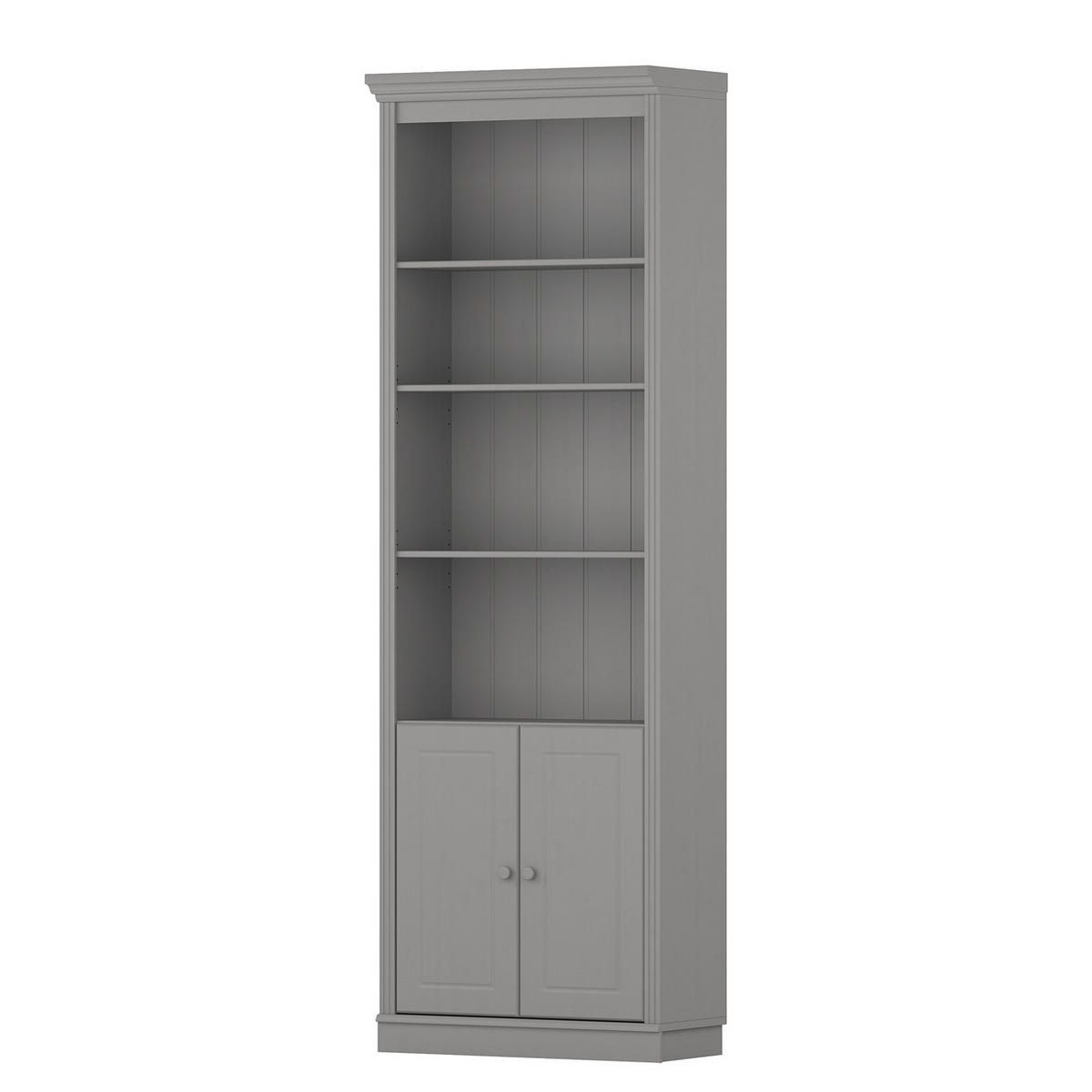 BÜCHERWAND  222/223/37 cm Grau  - Grau, Design, Holz (222/223/37cm) - Livetastic