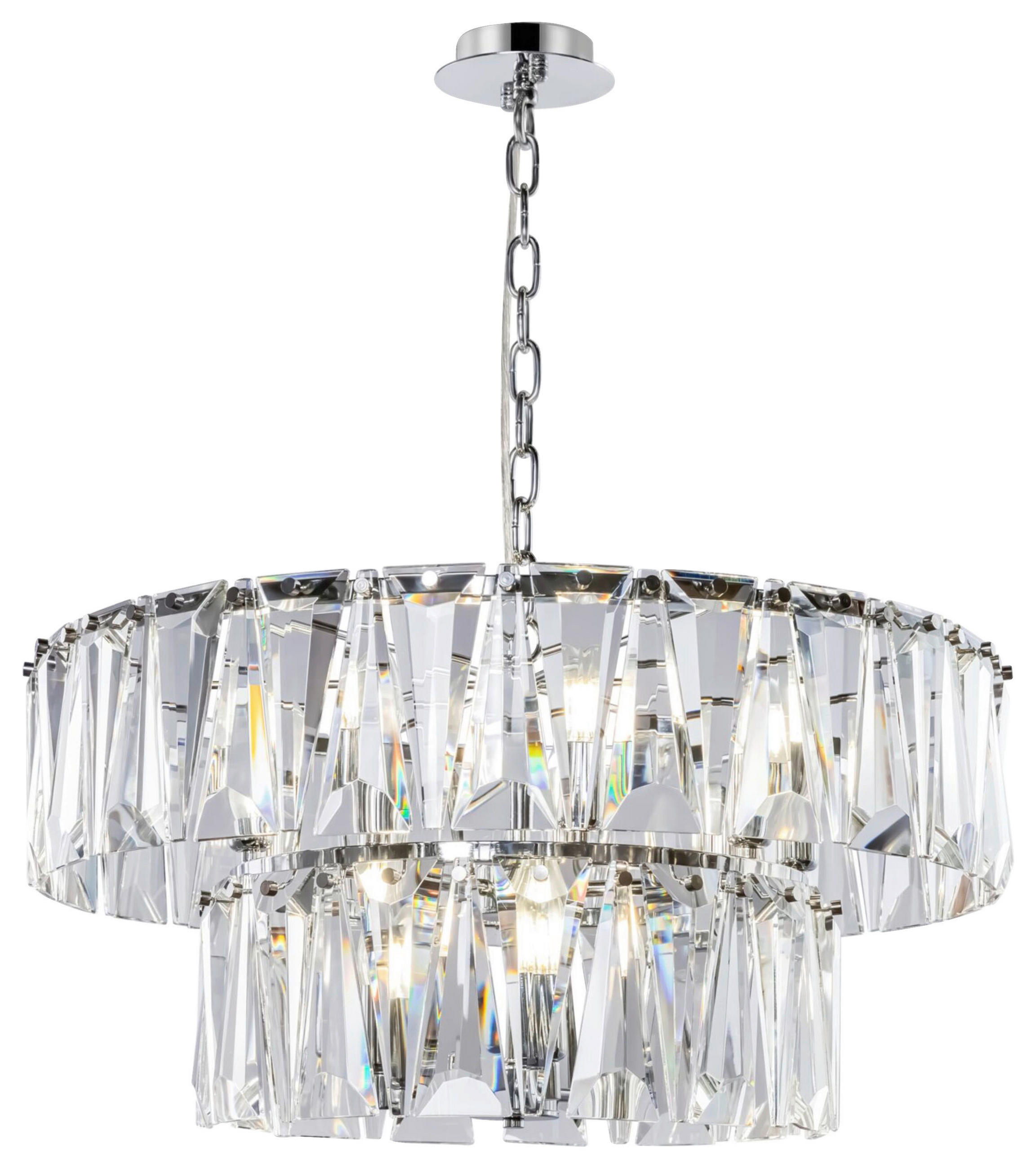 PENDELLEUCHTE  68/37/68 cm   - Chromfarben, Basics, Glas/Metall (68/37/68cm) - MAYTONI