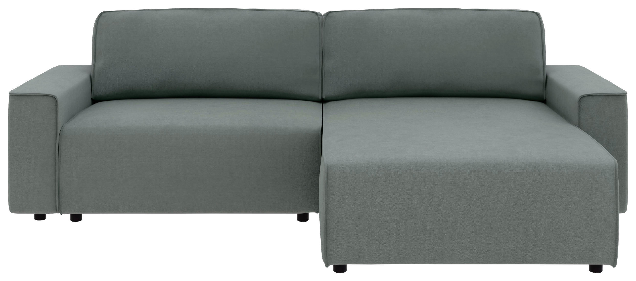 ECKSOFA in Struktur Grau  - Schwarz/Grau, Modern, Kunststoff/Textil (265/164cm) - Trendmanufaktur
