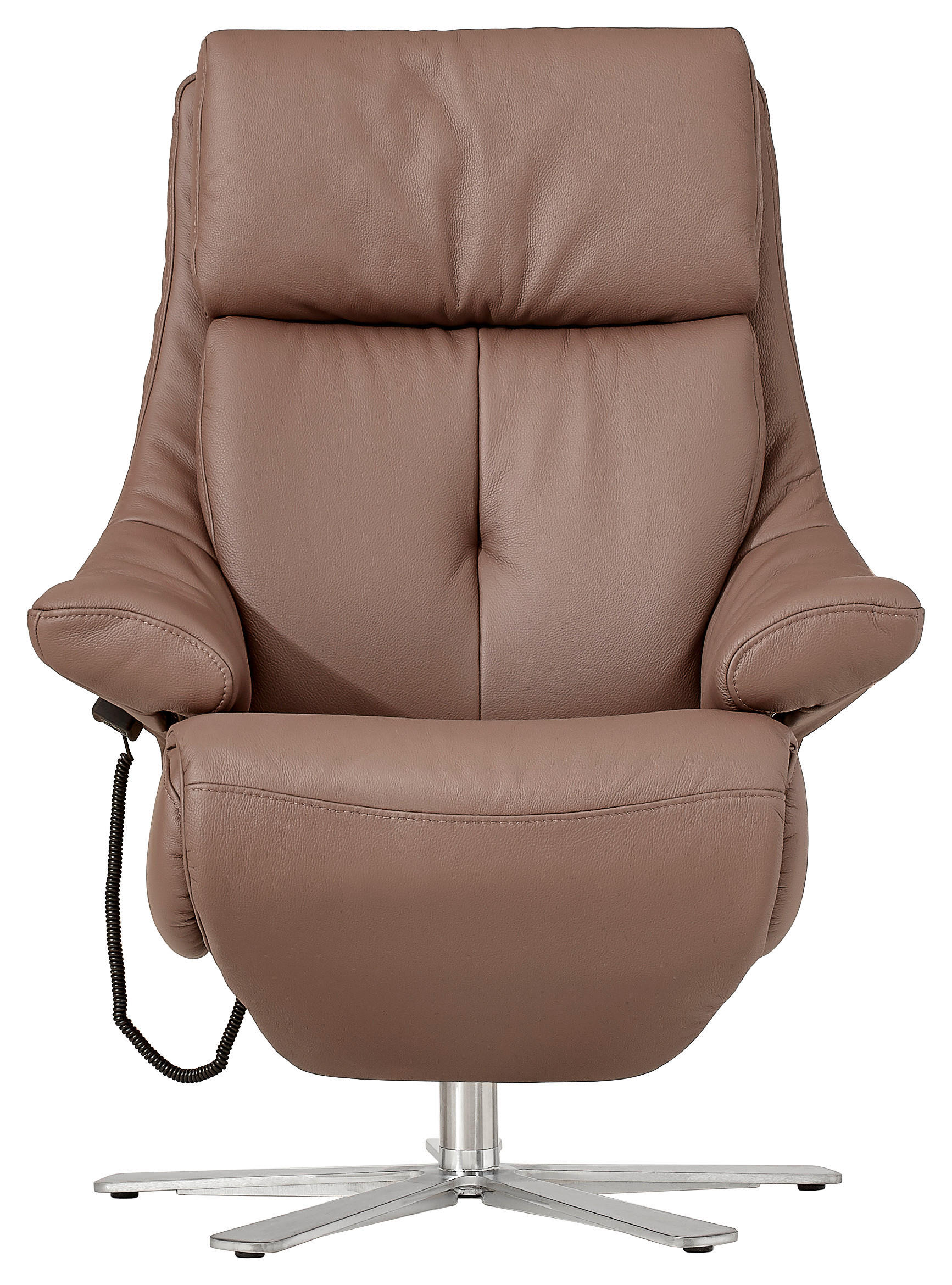 RELAXSESSEL Echtleder Relaxfunktion, Kopfteilverstellung, Fußteilverstellung    - Braun, KONVENTIONELL, Leder/Metall (84/116/88cm) - Himolla Komfortklass