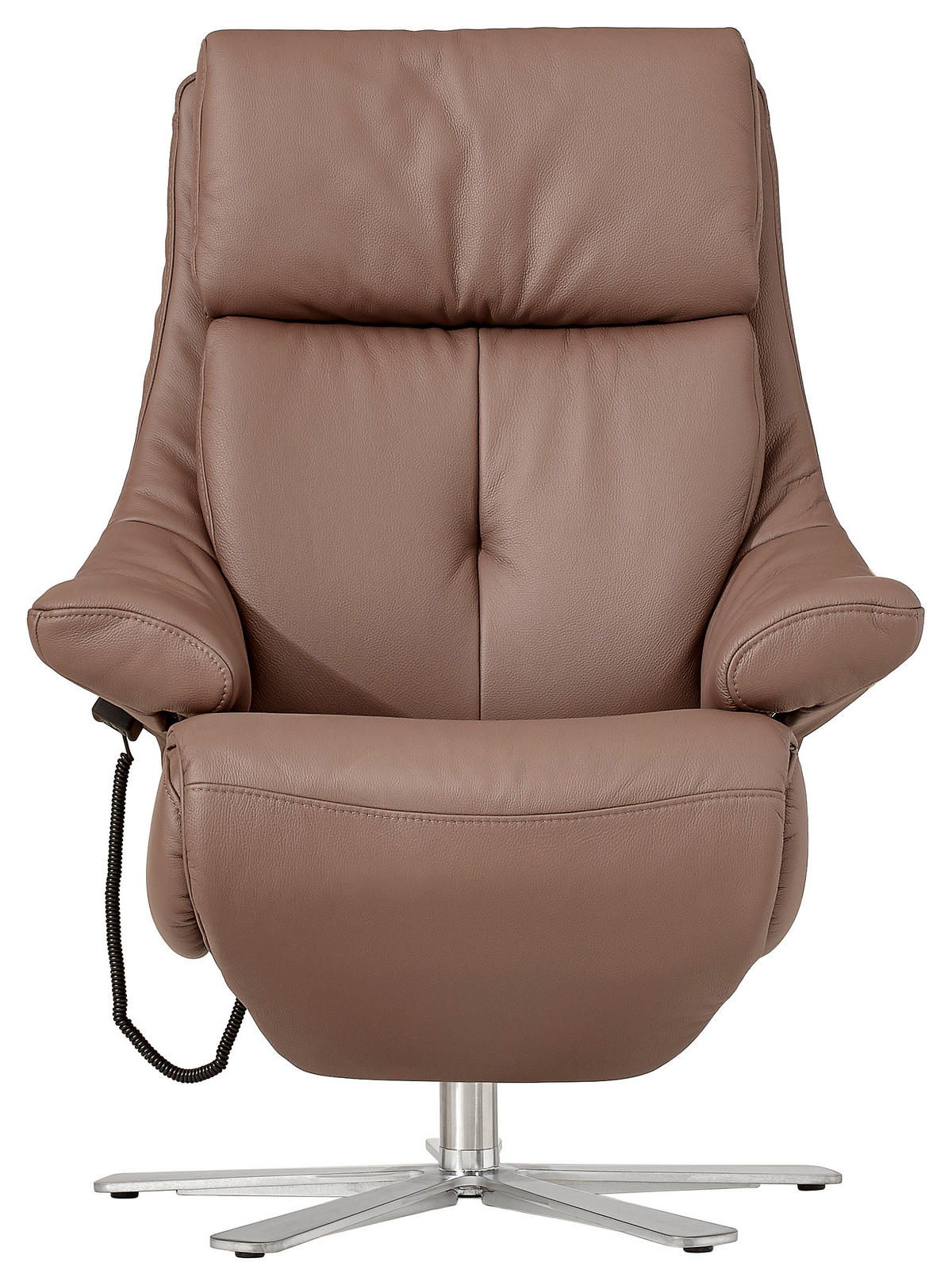 RELAXSESSEL Echtleder Relaxfunktion, Kopfteilverstellung, Fußteilverstellung    - Braun, KONVENTIONELL, Leder/Metall (84/116/88cm) - Himolla Komfortklass