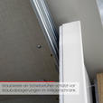 SCHWEBETÜRENSCHRANK 301/223/68 cm 3-türig Weiß, Weiß Hochglanz  - Weiß Hochglanz/Alufarben, Basics, Glas/Holzwerkstoff (301/223/68cm) - Novel