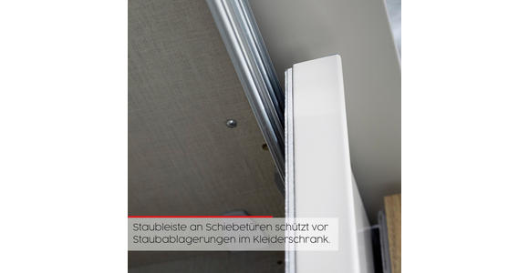 SCHWEBETÜRENSCHRANK 301/223/68 cm 3-türig Weiß, Weiß Hochglanz  - Weiß Hochglanz/Alufarben, Basics, Glas/Holzwerkstoff (301/223/68cm) - Novel