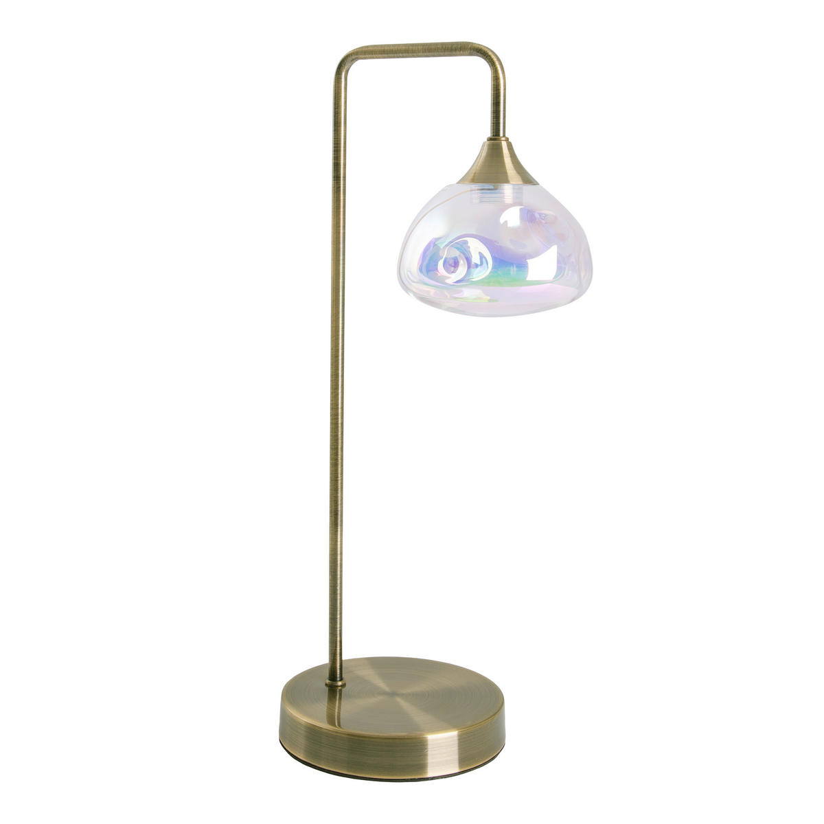 TISCHLEUCHTE 17,5/45 cm   - Messingfarben, Design, Glas/Metall (17,5/45cm) - Näve