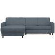 ECKSOFA in Webstoff Blaugrau  - Blaugrau/Schwarz, Design, Kunststoff/Textil (165/257cm) - Xora