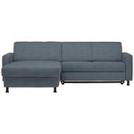 ECKSOFA in Webstoff Blaugrau  - Blaugrau/Schwarz, Design, Kunststoff/Textil (165/257cm) - Xora