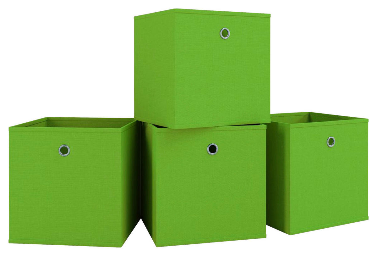 FALTBOX  - Grün, Basics, Kunststoff (27/28/27cm) - MID.YOU