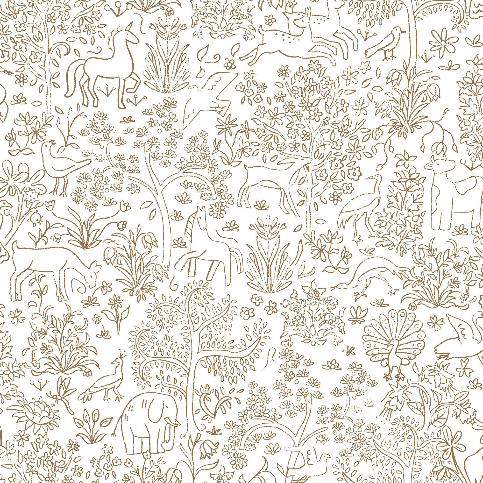 NON WOVEN-TAPET 52/1000 cm  - vit/champagne, Basics, papper/plast (52/1000cm)