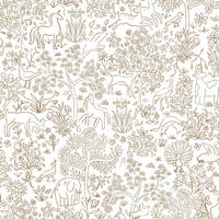 NON WOVEN-TAPET 52/1000 cm  - vit/champagne, Basics, papper/plast (52/1000cm)