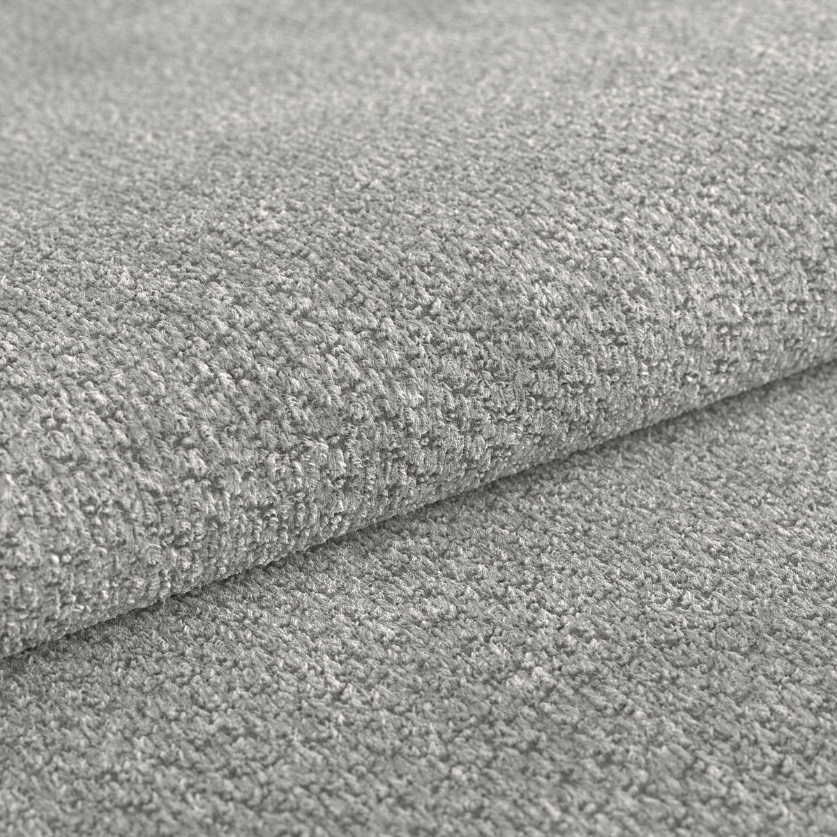 ECKSOFA VOLF Hellgrau Flachgewebe  - Hellgrau/Schwarz, Trend, Kunststoff/Textil (261/203cm) - Livetastic