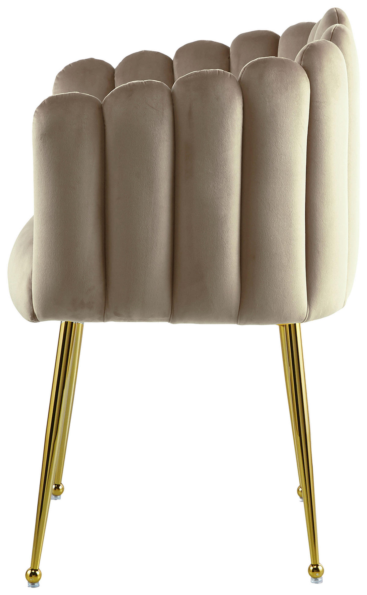 STOL MED ARMSTÖD järn  - beige/guldfärgad, Design, metall/plast (59/85/56cm) - Kayoom