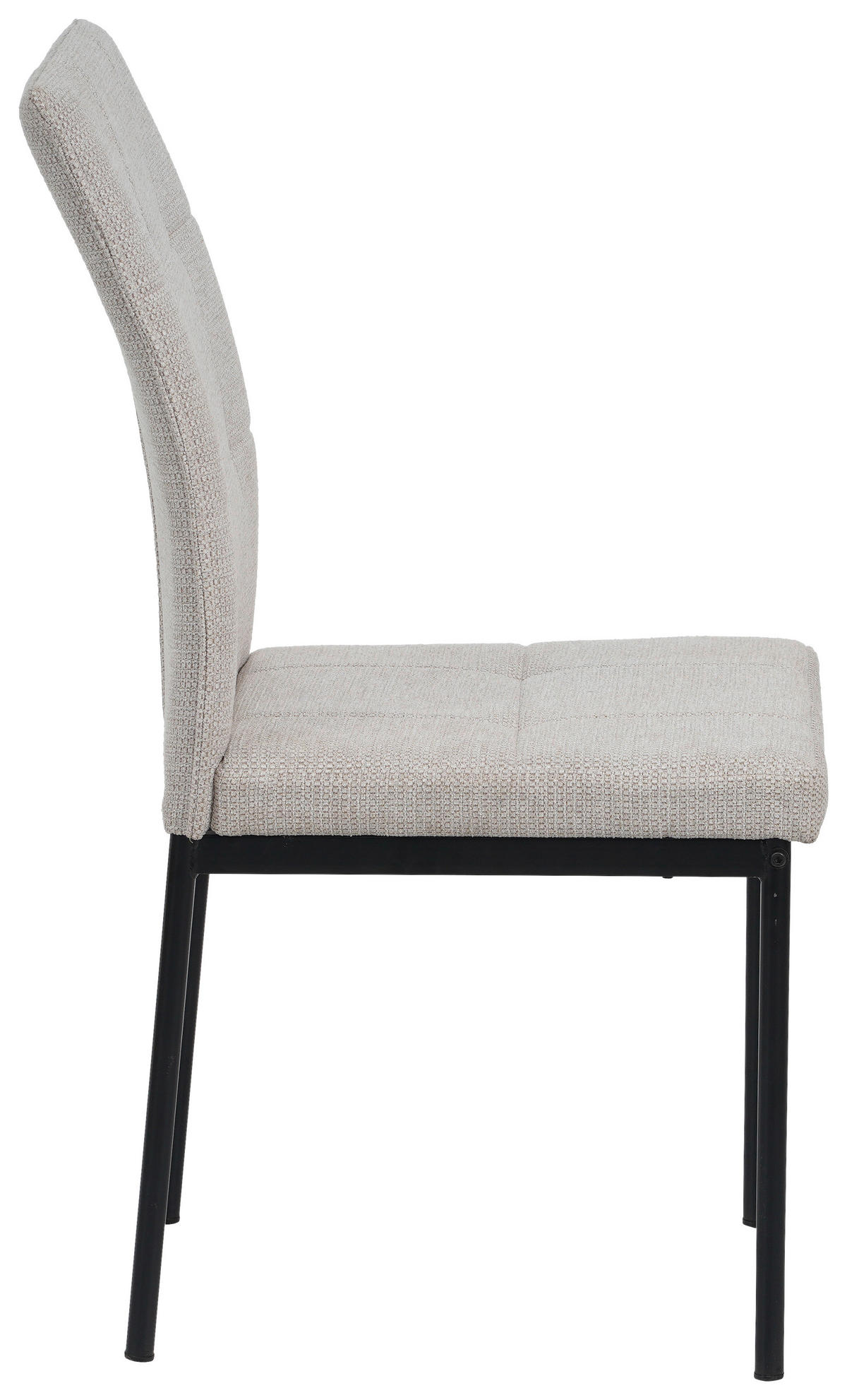 STUHL Mikrofaser Schwarz, Beige  - Beige/Schwarz, KONVENTIONELL, Textil/Metall (44/96/61cm) - MID.YOU
