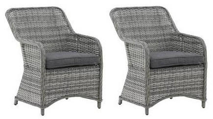 GARTENSTUHL-SET Metall, Textil Grau  - Grau, KONVENTIONELL, Textil/Metall (65/92/75cm) - Gardenson