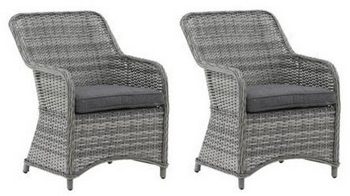 UTESTOLAR SET i metall, textil grå  - grå, Klassisk, metall/textil (65/92/75cm) - Gardenson