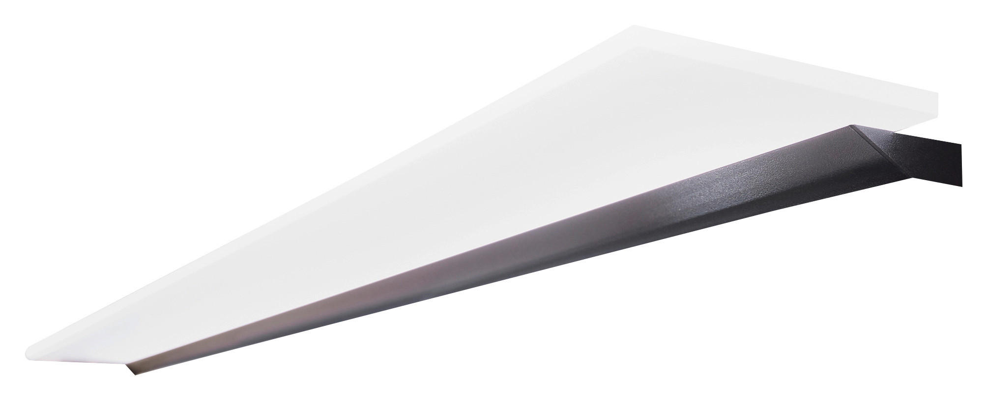 AUFBAULEUCHTE - Schwarz, Design, Kunststoff/Metall (93,4/2,4/12,7cm) - Novel