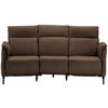 TRAPEZSOFA Echtleder Braun  - Schwarz/Braun, KONVENTIONELL, Leder/Metall (221/103/95cm) - Dieter Knoll