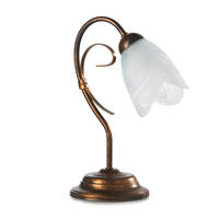 TISCHLEUCHTE 25/35 cm   - Braun/Weiß, KONVENTIONELL, Glas/Kunststoff (25/35cm)