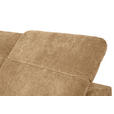 ECKSOFA Hellbraun Chenille Kopfteilverstellung, Sitztiefenverstellung  - Hellbraun/Schwarz, Design, Textil/Metall (243/307cm) - Xora