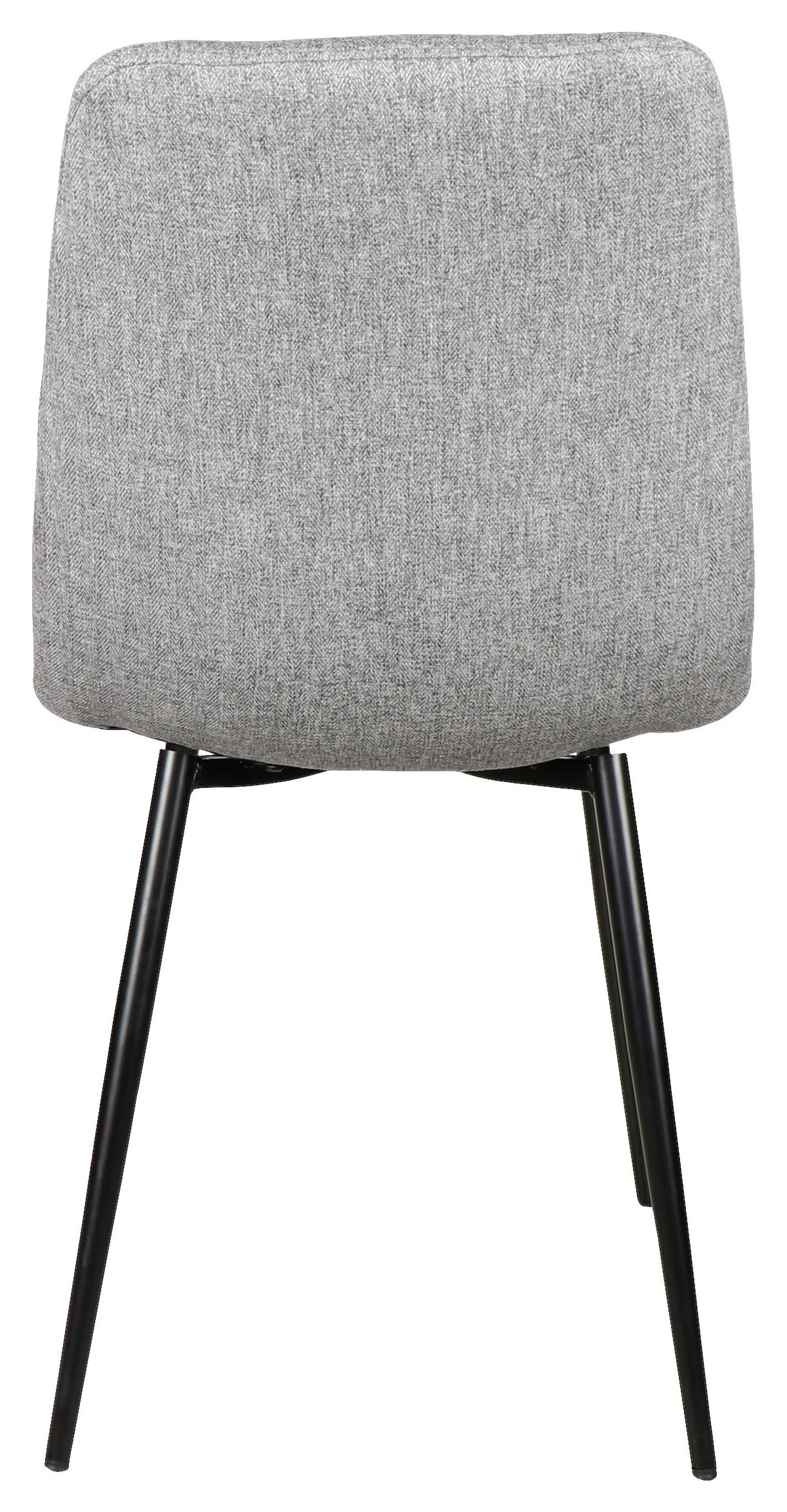 STUHL  in Eisen Webstoff Metall, Textil  - Hellgrau/Schwarz, Design, Textil/Metall (45/86/55cm)