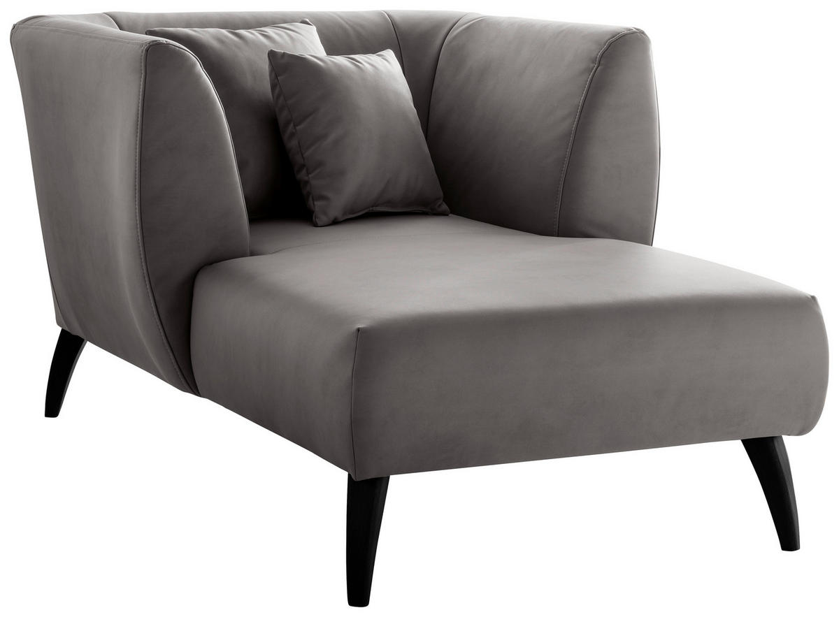 XXL-SESSEL in Lederlook Anthrazit  - Anthrazit/Schwarz, Modern, Holz/Textil (108/84/155cm) - Livetastic