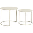 BEISTELLTISCHSET rund Kaschmir  - Kaschmir, Basics, Holzwerkstoff/Metall (50/40/50/40/45.5/39cm) - Carryhome