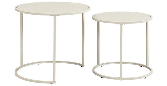 BEISTELLTISCHSET rund Kaschmir  - Kaschmir, Basics, Holzwerkstoff/Metall (50/40/50/40/45.5/39cm) - Carryhome