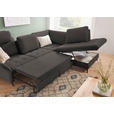 ECKSOFA in Chenille Graubraun  - Graubraun/Schwarz, Natur, Textil/Metall (288/233cm) - Valnatura